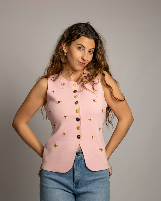 Chaleco rosa