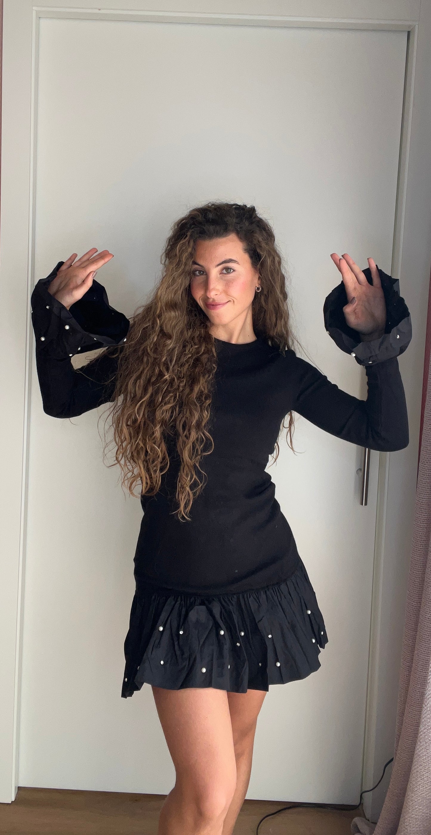 Vestido perlas (negro)