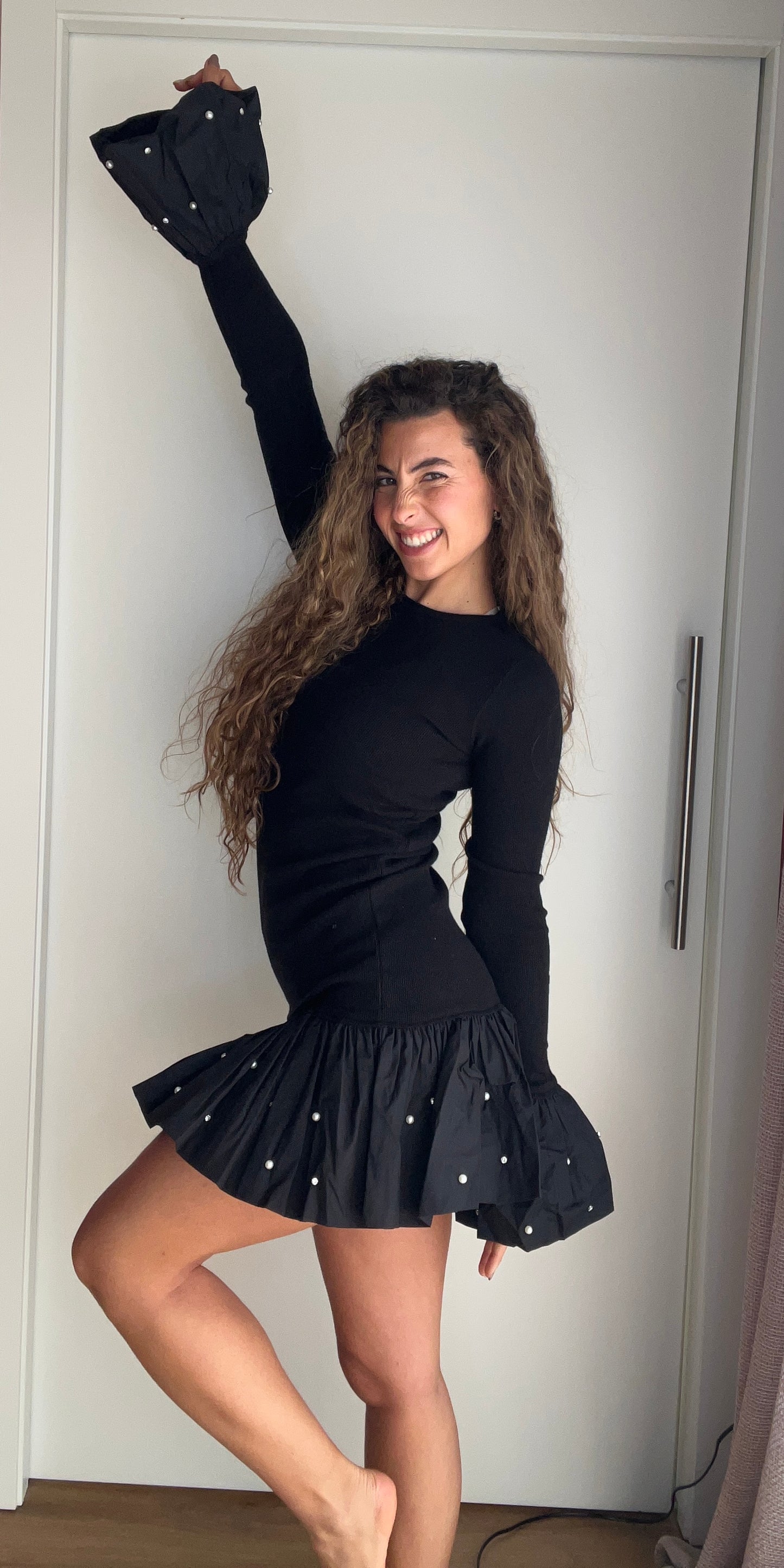 Vestido perlas (negro)