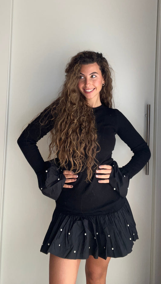 Vestido perlas (negro)