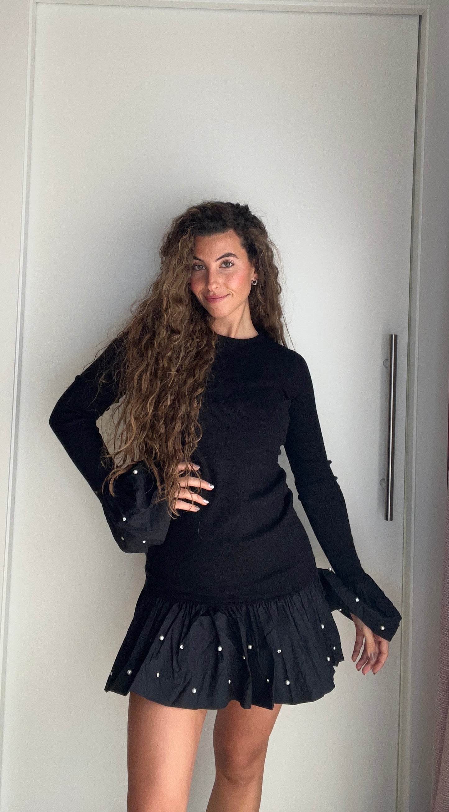 Vestido perlas (negro)
