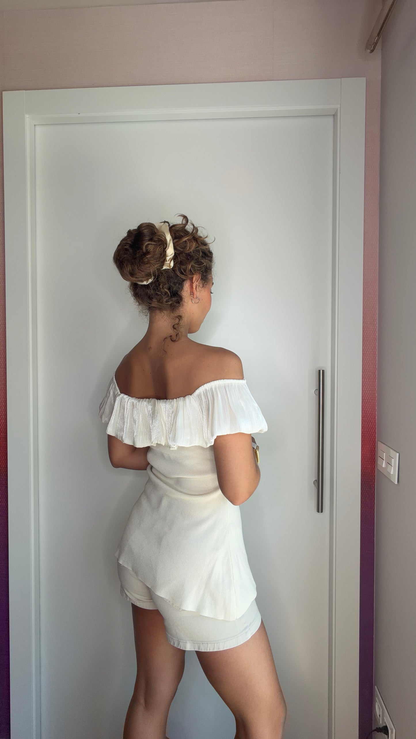 Top volantes (blanco)