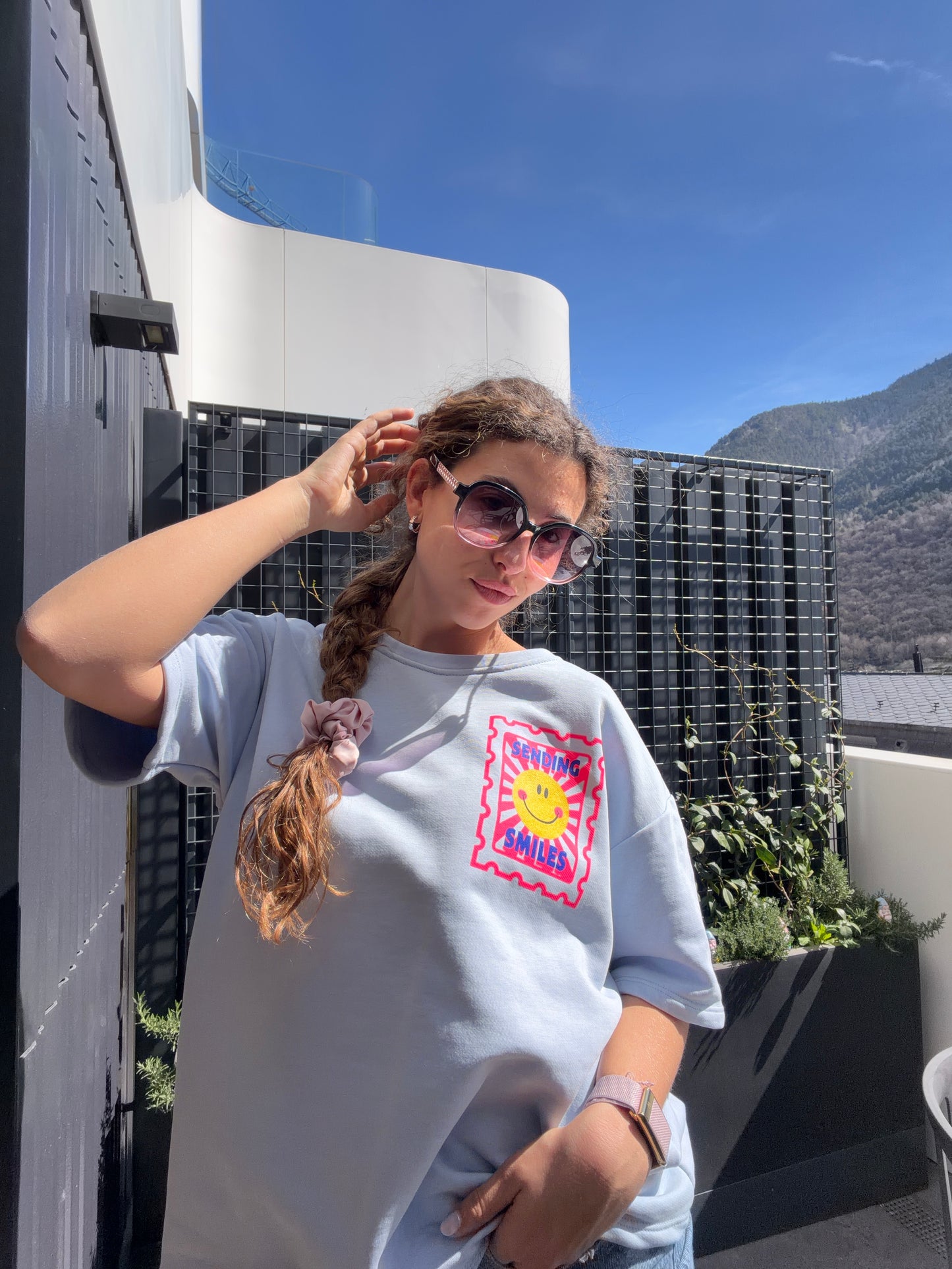 Camiseta Sending Smiles (azul)