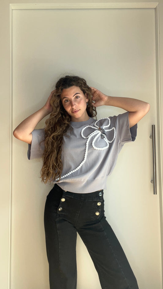 Jersey flor gris