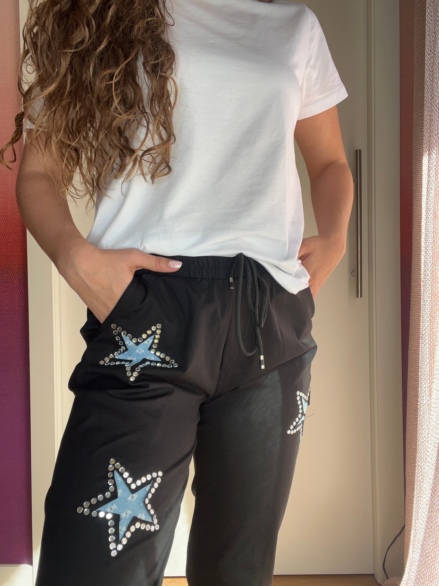 Chandal negro estrellas