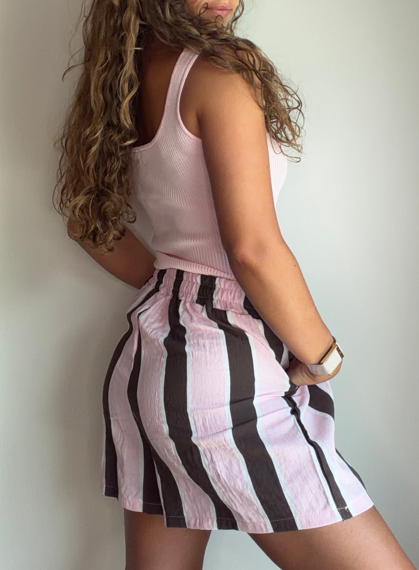 Bermudas Pink Stripes 🤎🩷