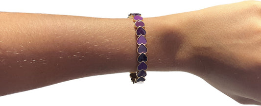 Brazalete corazon morado