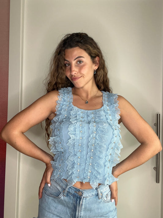 Top azul