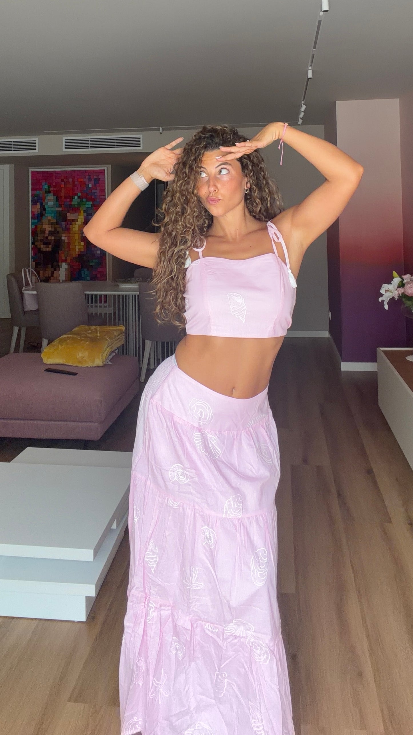 Pink total look