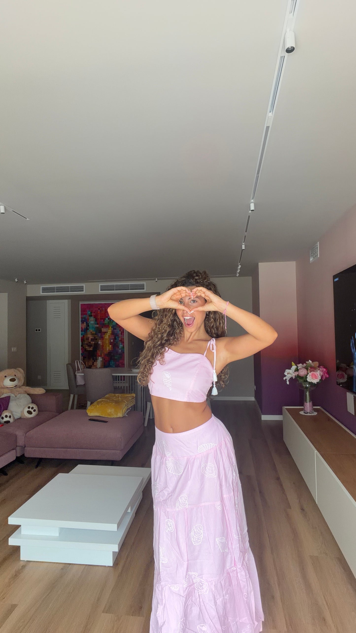 Pink total look